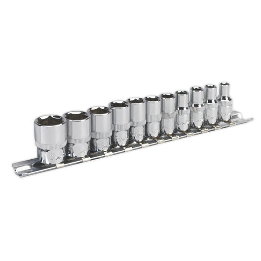 Sealey AK2670 Socket Set 11pc 1/4"Sq Drive WallDrive® - Imperial Sealey