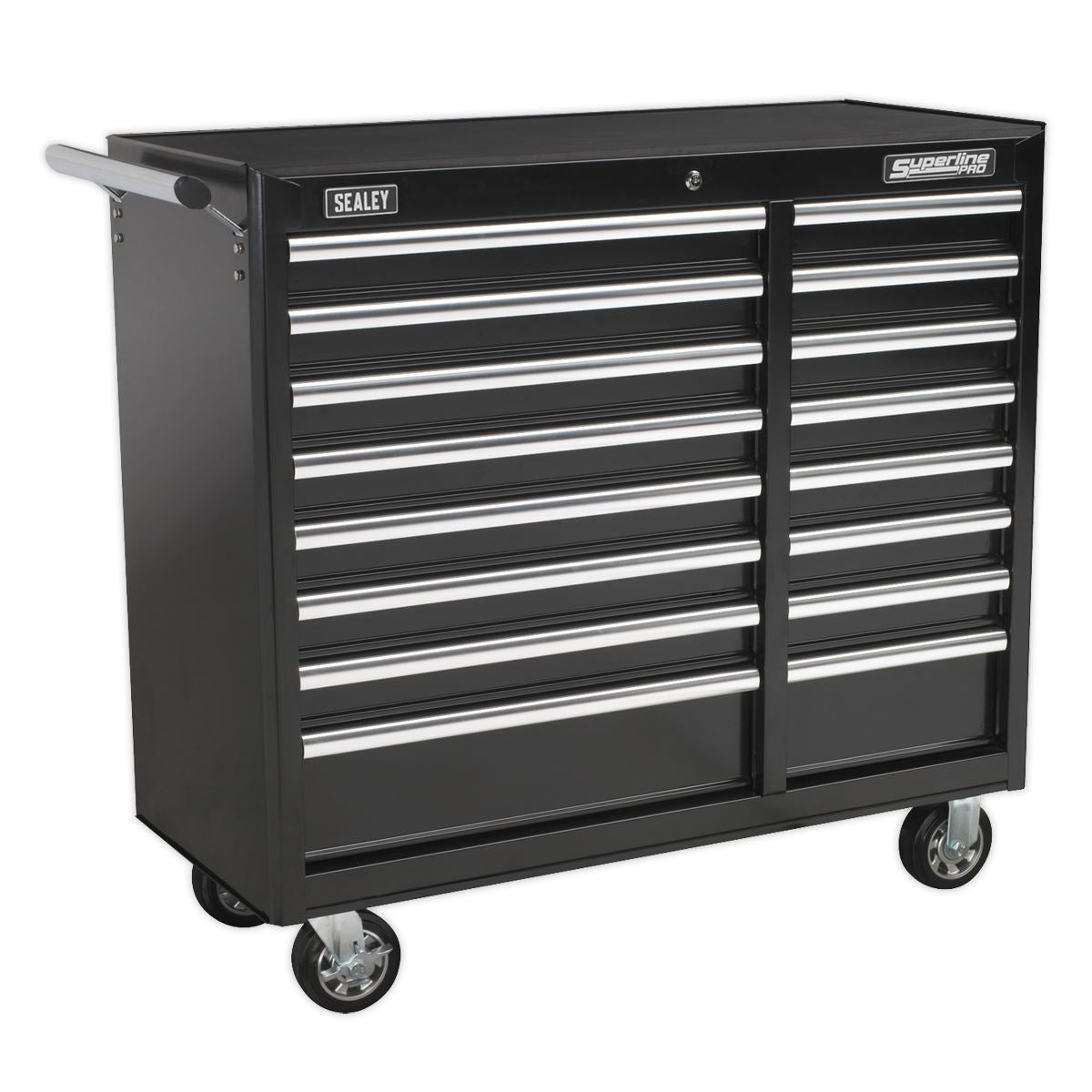Sealey AP41169B Rollcab 16 Drawer with Ball-Bearing Slides Heavy-Duty - Black Sealey