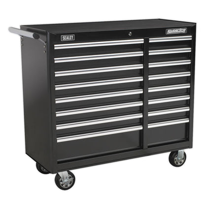 Sealey AP41169B Rollcab 16 Drawer with Ball-Bearing Slides Heavy-Duty - Black Sealey
