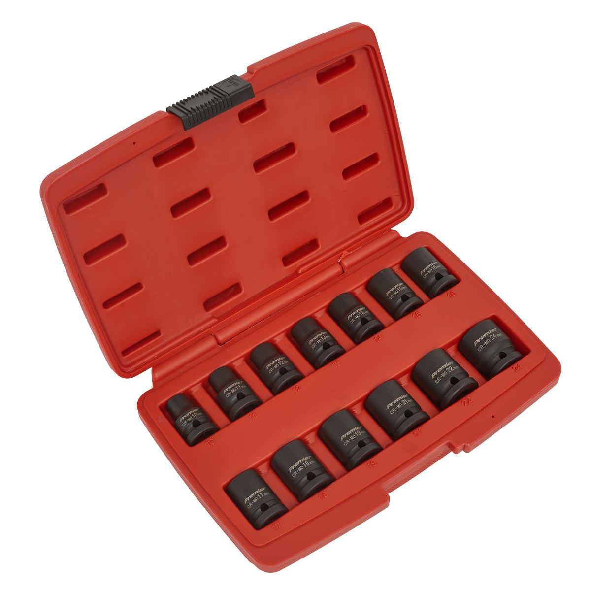 Sealey AK5614M Impact Socket Set 13pc 1/2"Sq Drive 12-Point Sealey
