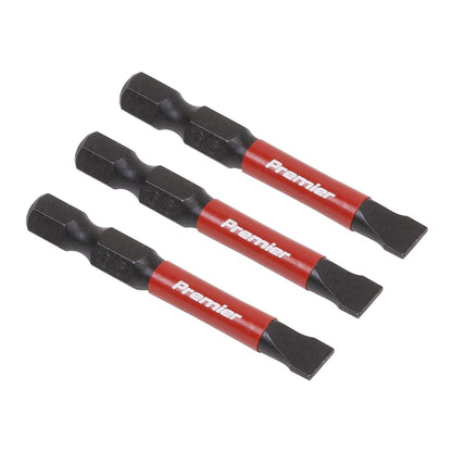Sealey AK8228 Slotted 6.5mm Impact Power Tool Bits 50mm - 3pc Sealey