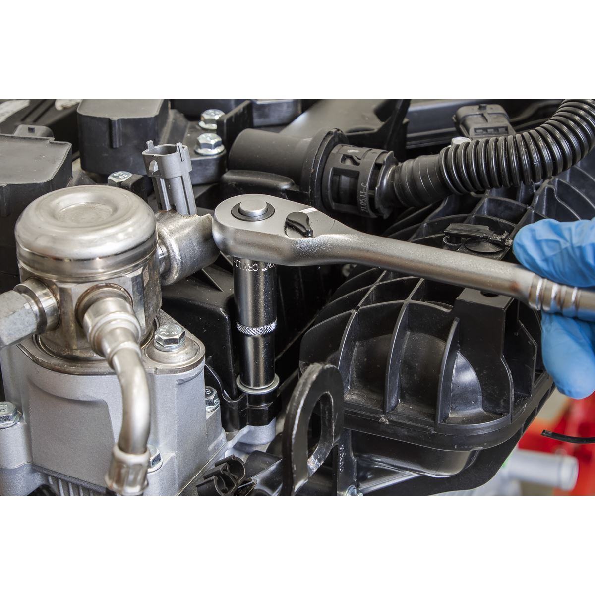 Sealey AK7923 Socket Set 3/8"Sq Drive 37pc - Metric/Imperial - Premier Platinum Sealey