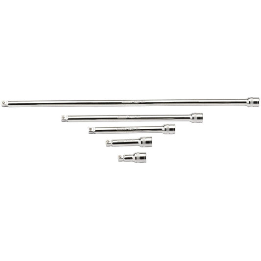 Draper 16768 Wobble Extension Bar Set 3/8" Sq. Dr. Micro Satin Chrome 5 Piece Draper