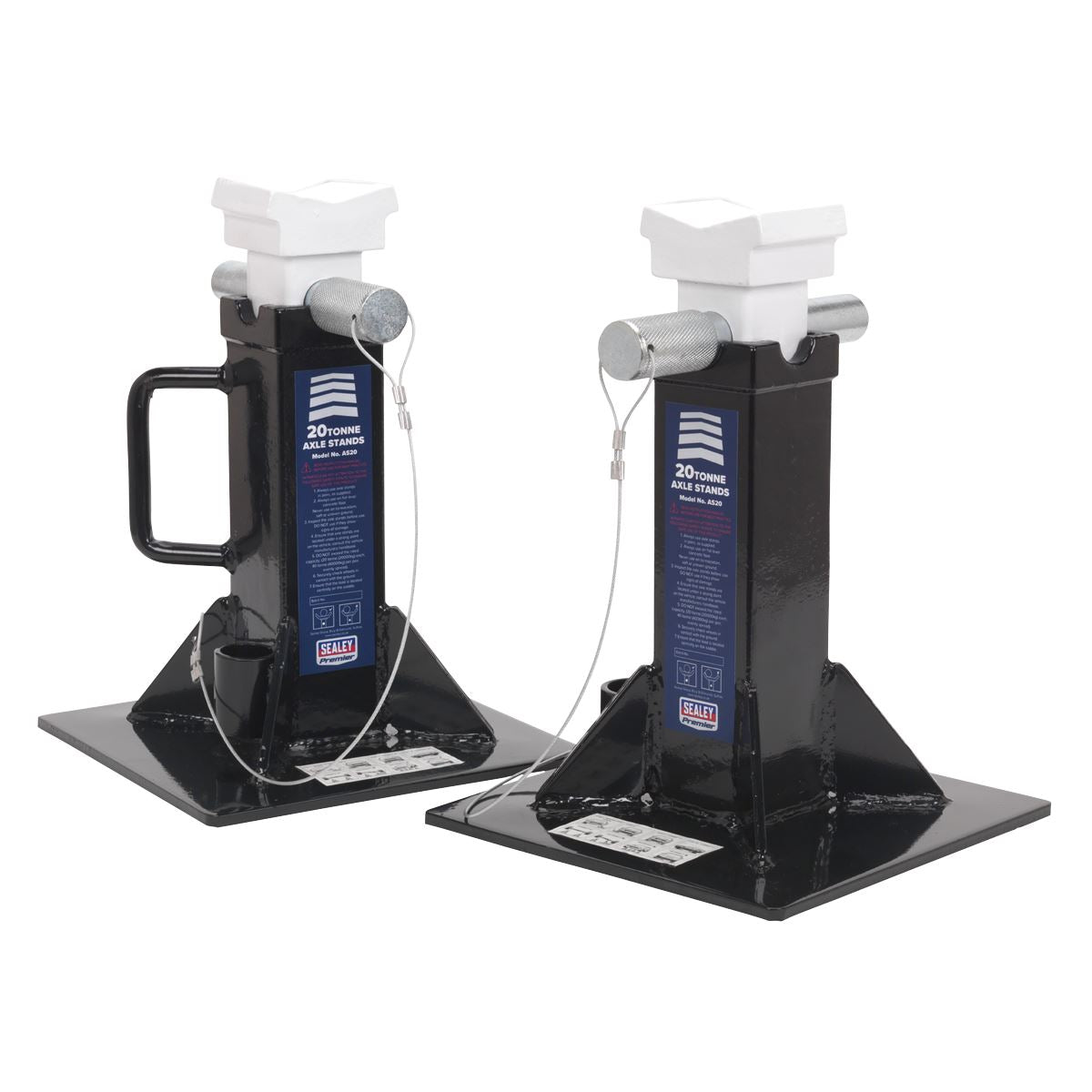 Sealey AS20 Premier Axle Stands (Pair) 20 Tonne Capacity per Stand Sealey
