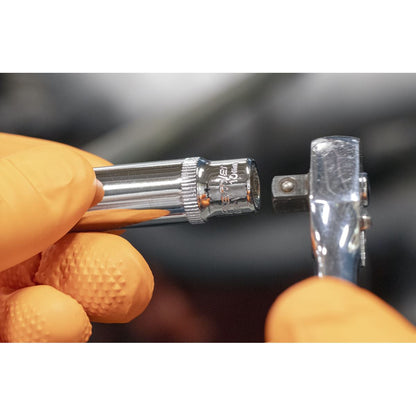 Sealey SP1410D WallDrive® Socket 10mm Deep 1/4"Sq Drive Fully Polished Sealey