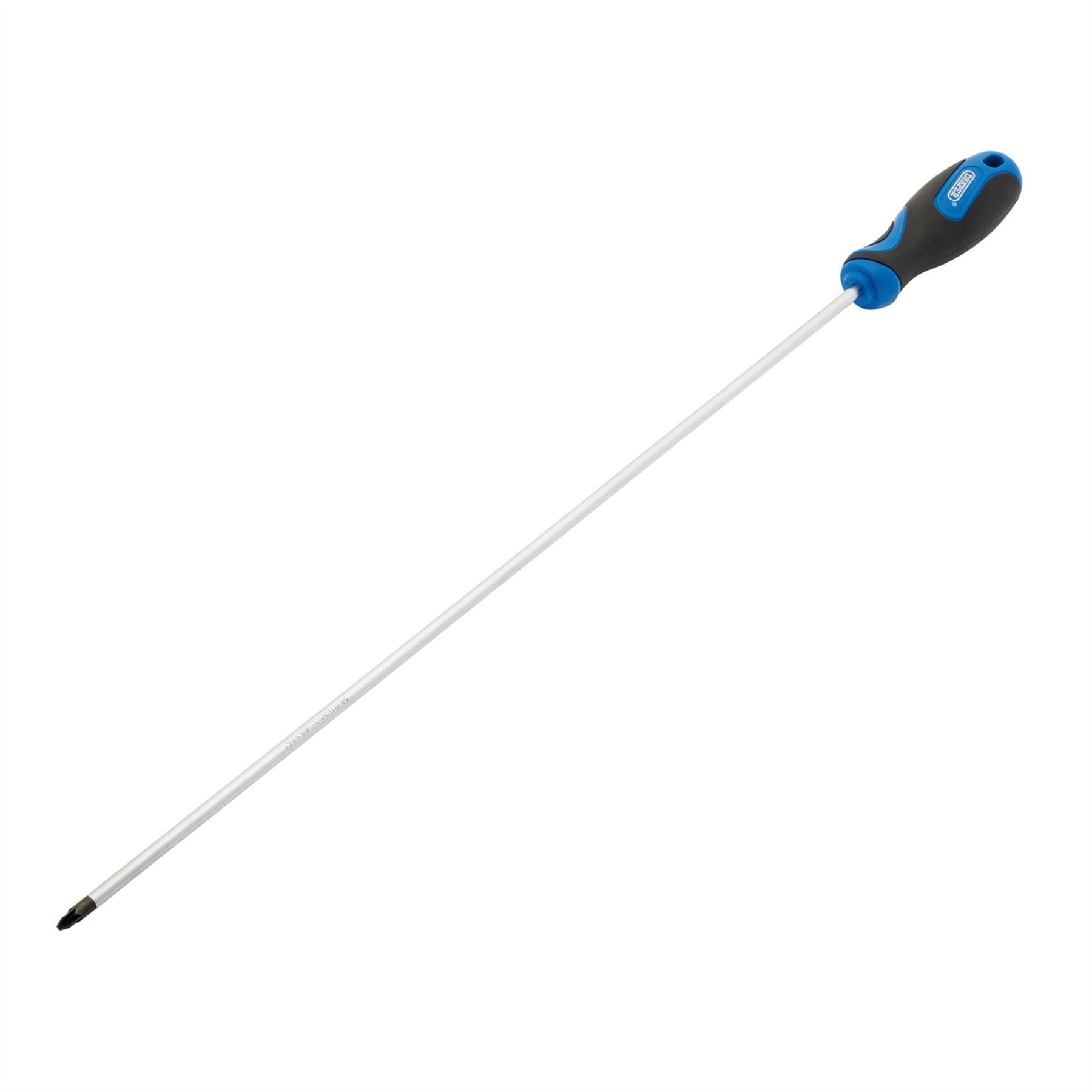 Draper 69472 Extra Long Reach Soft Grip PZ Type Screwdriver No.2 x 450mm Draper