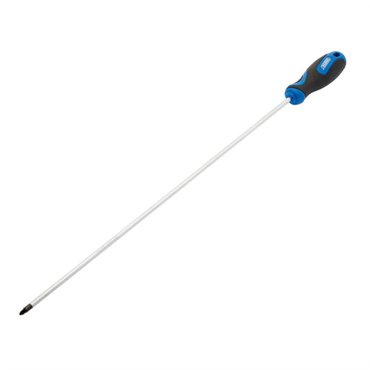 Draper 69472 Extra Long Reach Soft Grip PZ Type Screwdriver No.2 x 450mm Draper