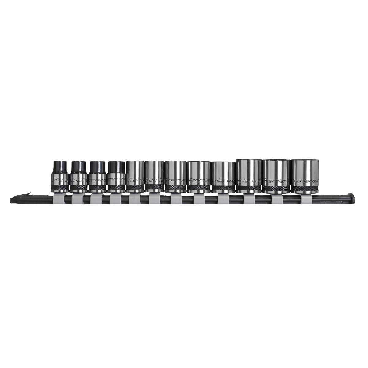 Sealey AK7992 Socket Set 12pc 3/8"Sq Drive Metric - Premier Black Sealey