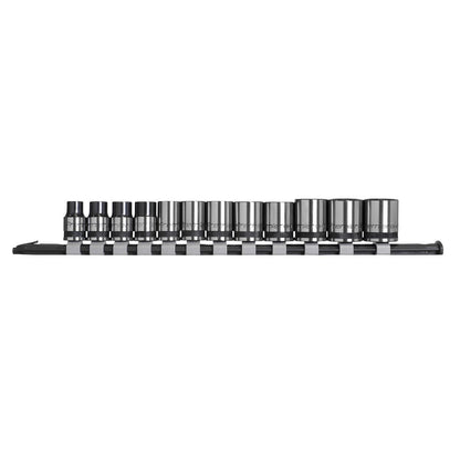 Sealey AK7992 Socket Set 12pc 3/8"Sq Drive Metric - Premier Black Sealey