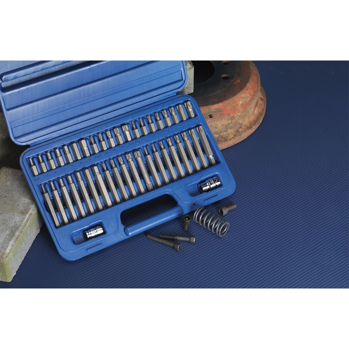 Sealey AK219 TRX-Star*/Hex/Spline Bit Set 42pc 3/8" & 1/2"Sq Drive Sealey