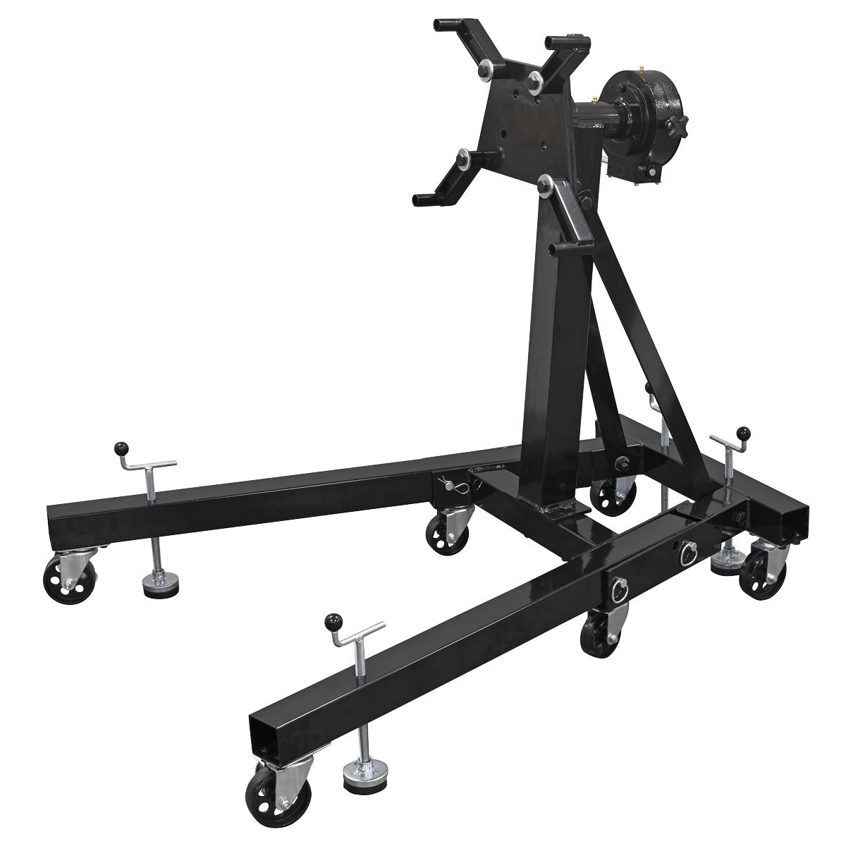 Sealey ES680D Folding 360º Rotating Engine Stand with Geared Handle Drive 680kg Capacity Sealey