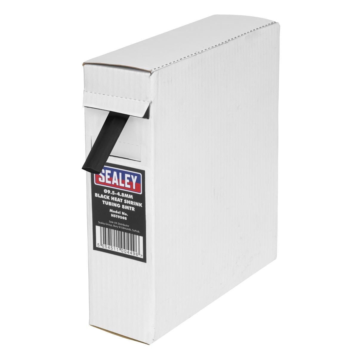 Sealey HST9508 Heat Shrink Tubing Black Ø9.5-4.8mm 8m Sealey