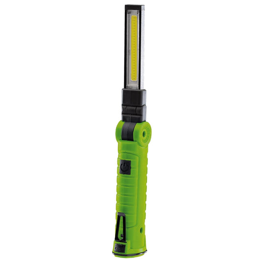 Draper 11856 COB/SMD LED Rechargeable Slimline Inspection Lamp 3W 170 Lumens Green 1 x USB Cable Supplied Draper