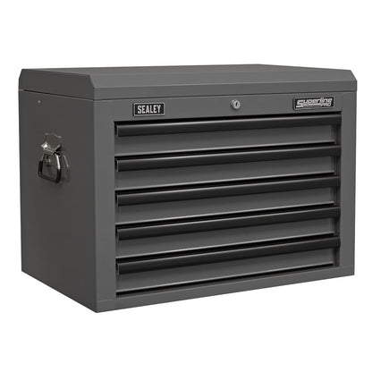 Sealey AP26059TG Topchest 5 Drawer with Ball-Bearing Slides - Grey/Black Sealey