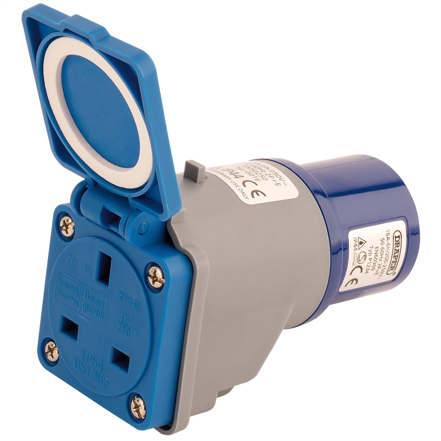 Draper 17574 230V Adaptor with 16A Plug to 13A Socket Draper