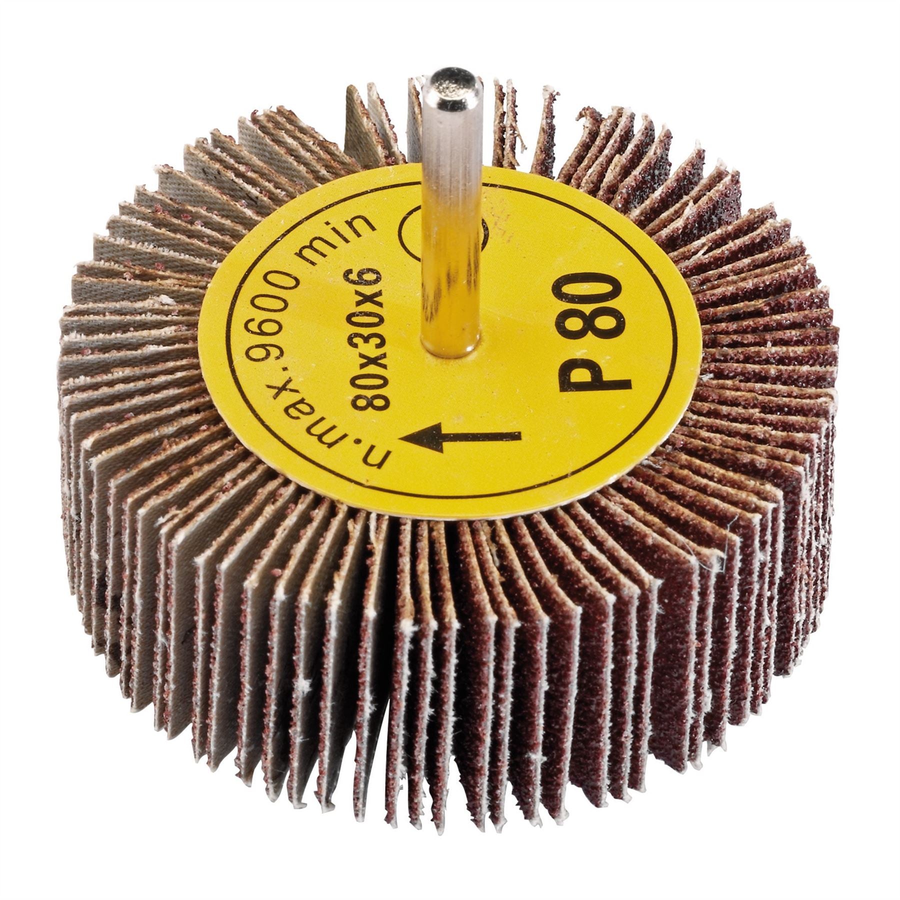 Draper 76467 Abrasive Flap Wheel 80 x 30mm 80 Grit Draper