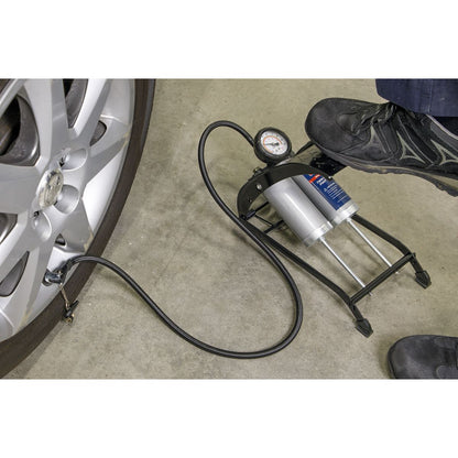 Sealey FP4 Foot Pump Twin Barrel Sealey