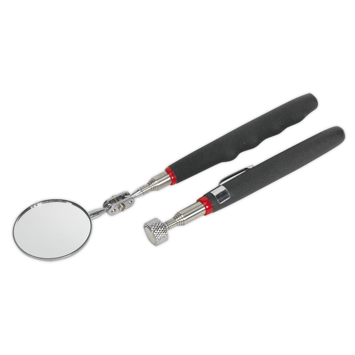 Siegen S0940 Telescopic Magnetic Pick-Up Tool & Inspection Mirror Set 2pc Siegen