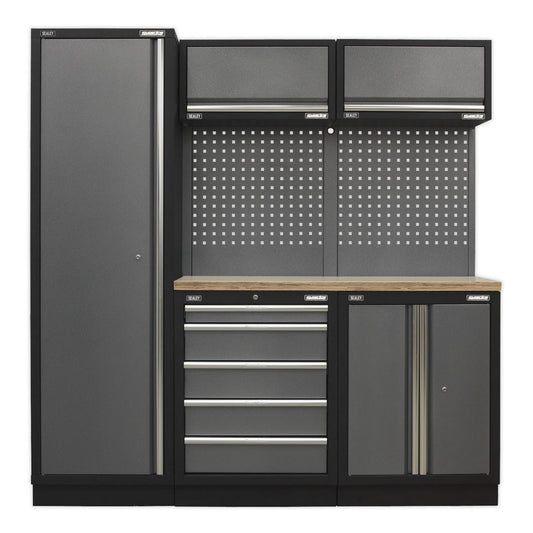 Sealey APMSSTACK02W Superline PRO® Storage System - Wood Worktop Sealey