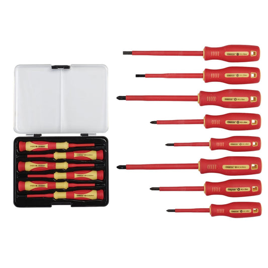 Draper 28028 VDE Approved Fully Insulated Screwdriver and Precision Screwdriver Set 14 Piece Draper