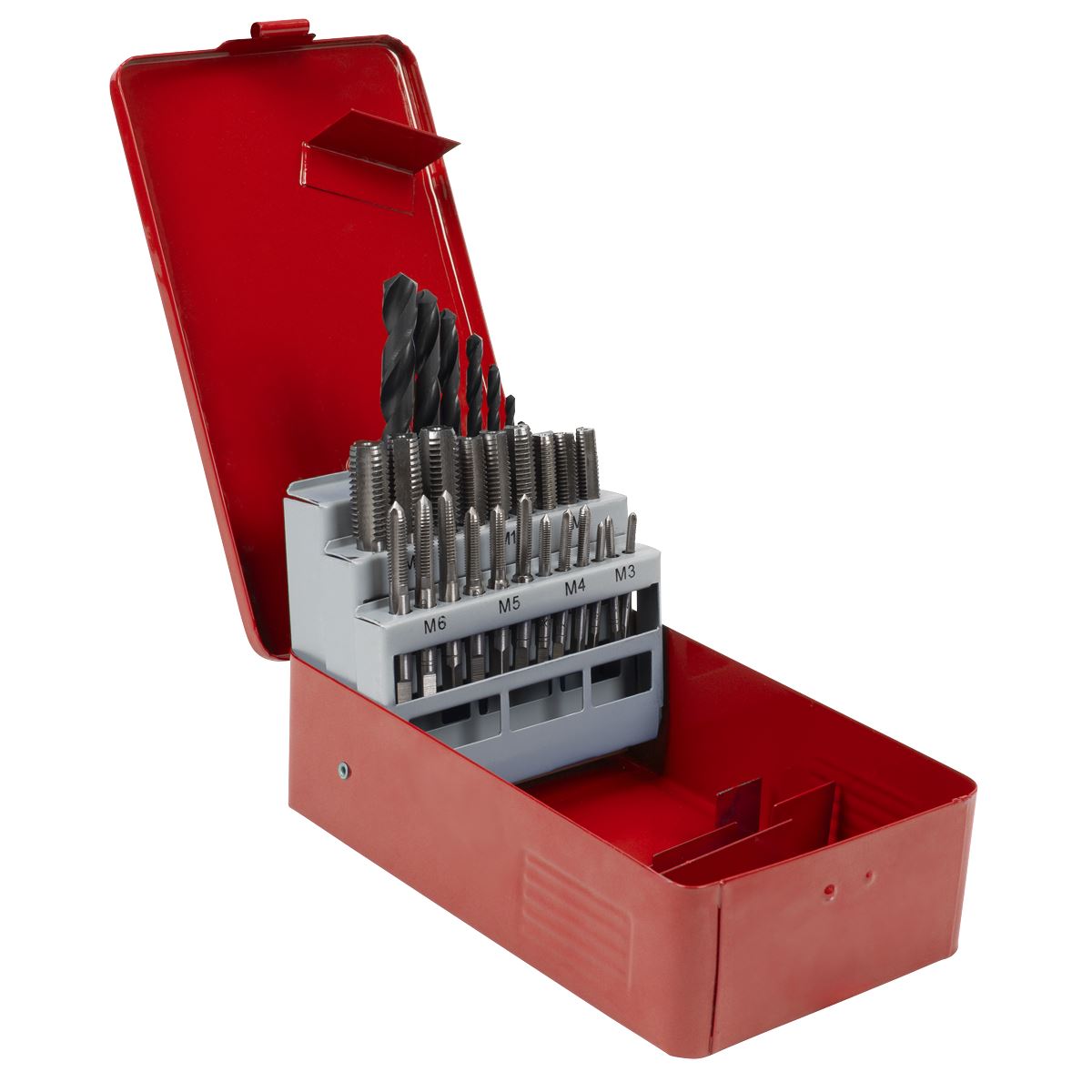 Sealey AK3023 Tap & Drill Bit Set 28pc Metric Sealey