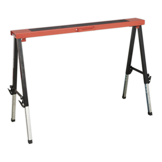 Sealey FTAL1 Fold Down Trestle with Adjustable Legs 150kg Capacity Sealey