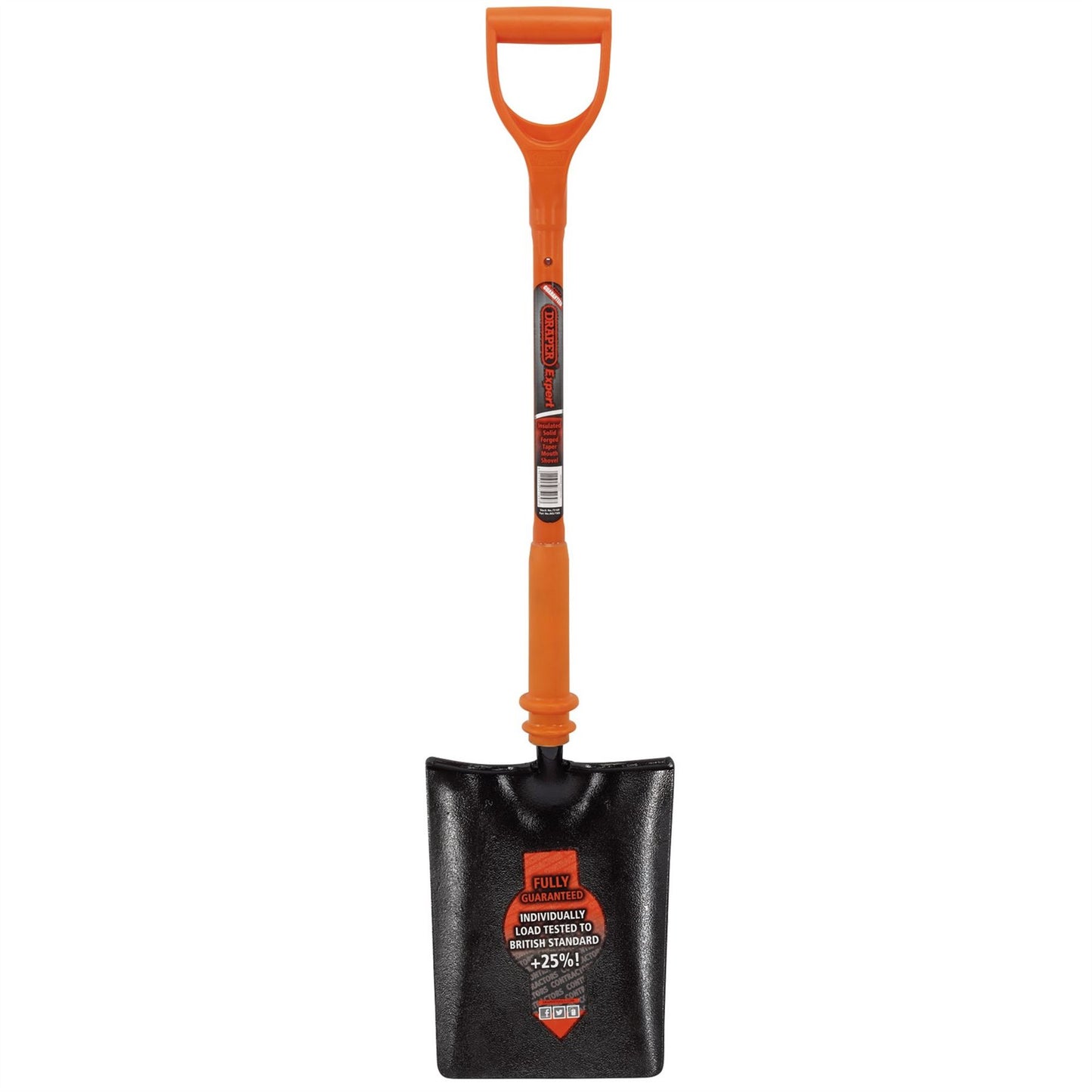 Draper 75169 Expert Fully Insulated Contractors Taper Mouth Shovel Draper