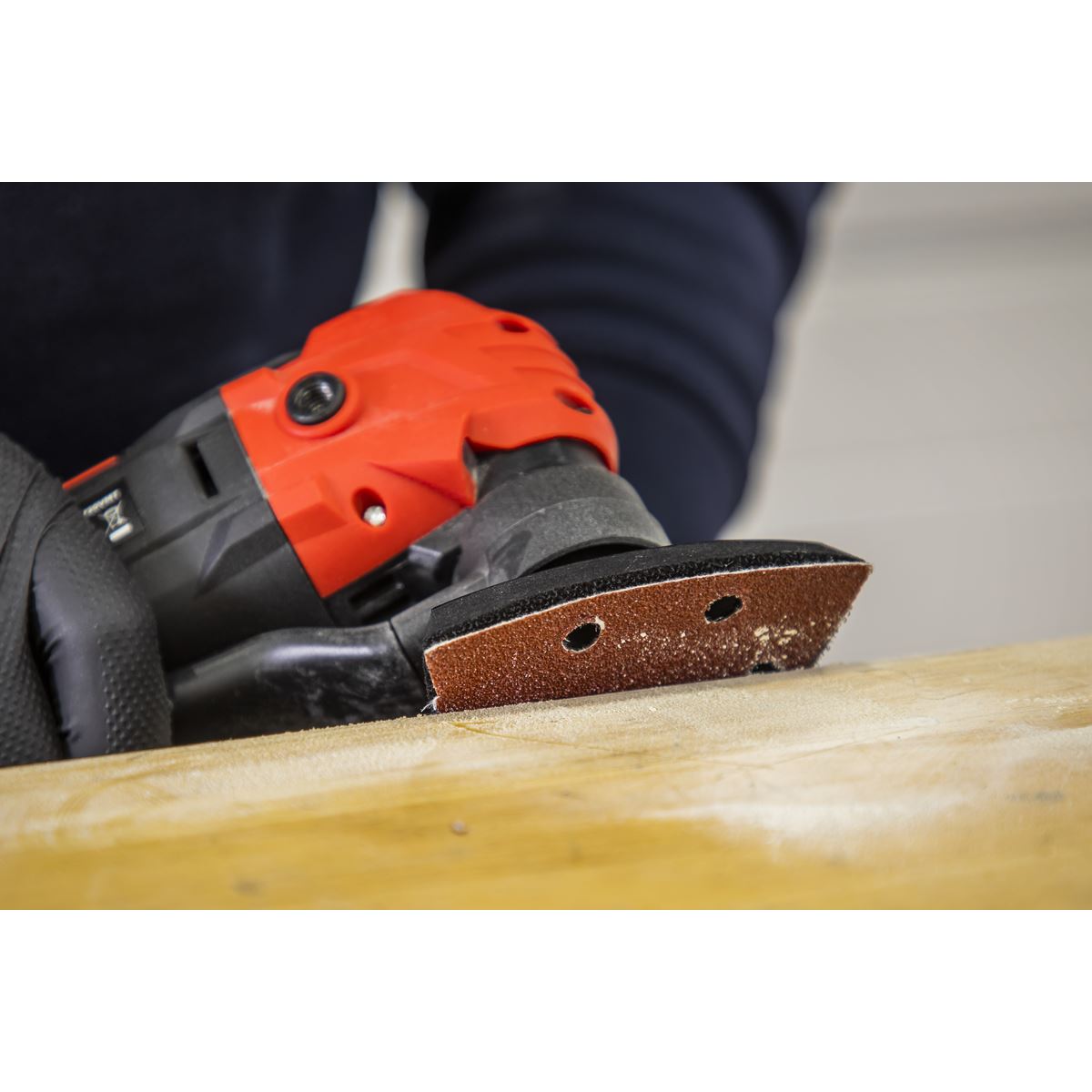 Sealey SMTA10 9pc Detail Sander - 90mm Sanding Sheet Set Sealey