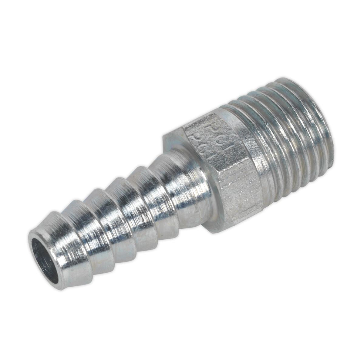 Sealey AC39 Screwed Tailpiece Male 1/4"BSPT - 5/16" Hose Pack of 5 Sealey