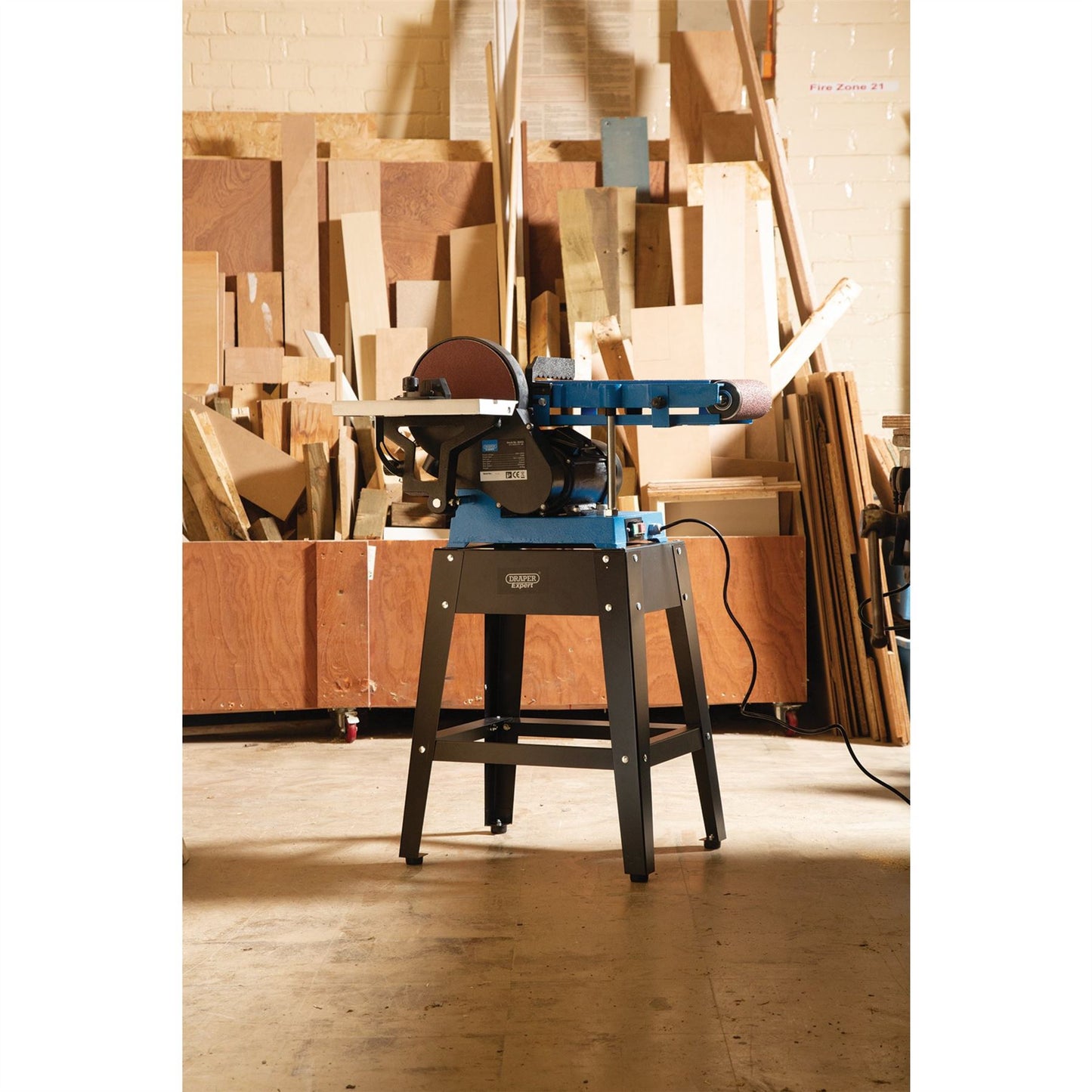 Draper 98423 Expert 230V Belt And Disc Sander With Tool Stand 150mm 750W Draper