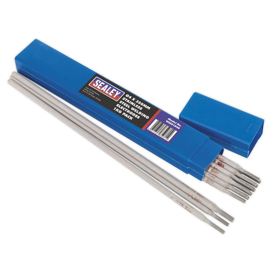Sealey WESS1040 Welding Electrodes Stainless Steel Ø4 x 350mm 1kg Pack Sealey