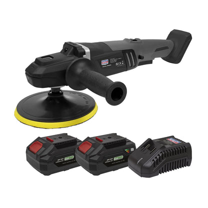 Sealey CP20VRPXKIT Brushless Rotary Polisher Kit Ø180mm 20V SV20 Series - 2 Batteries Sealey