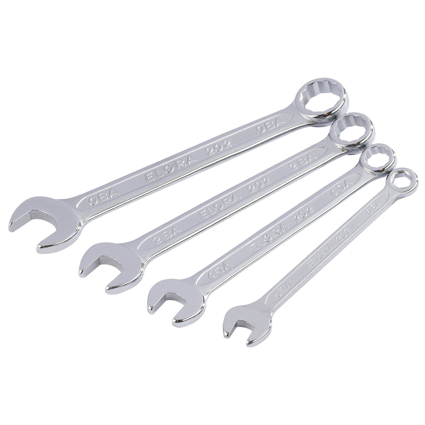 Elora 04197 Midget BA Combination Spanner Set 4 Piece Elora