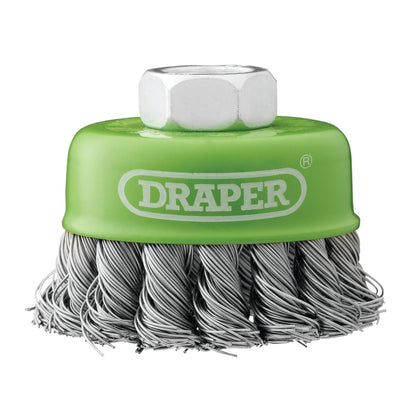 Draper 08053 Stainless-Steel Twist-Knot Wire Cup Brush 65mm M14 Draper