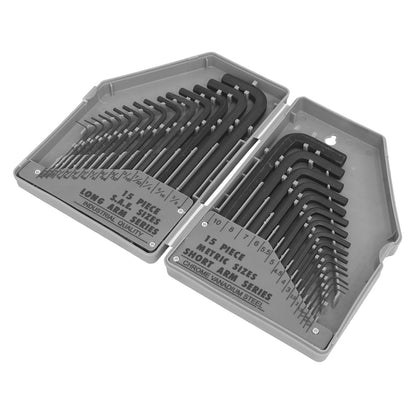 Siegen S0484 Hex Key Set 30pc Long/Short-Arm - Metric/Imperial Siegen