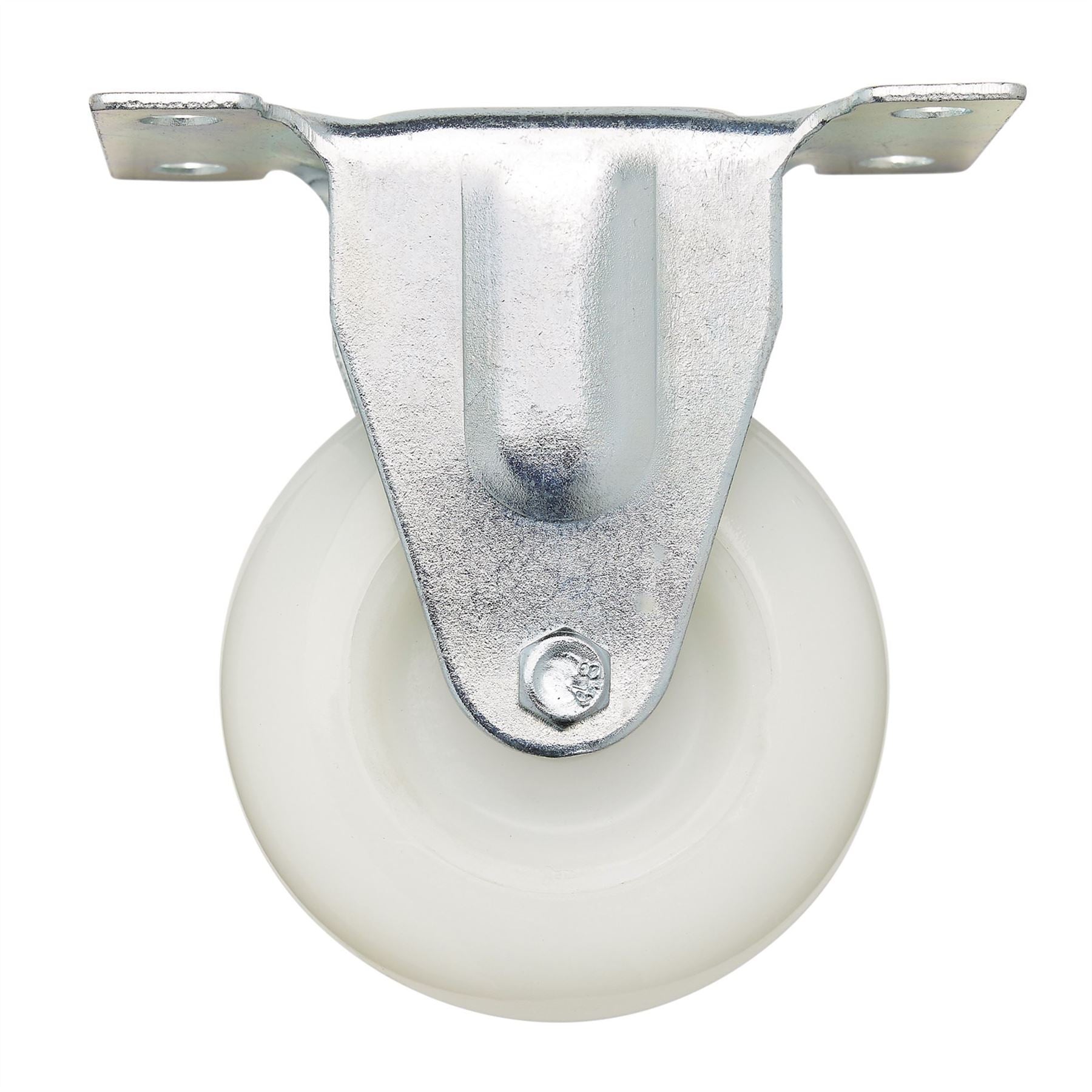 Draper 65502 Fixed Plate Fixing Nylon Wheel 75mm Diameter S.W.L. 100kg Draper