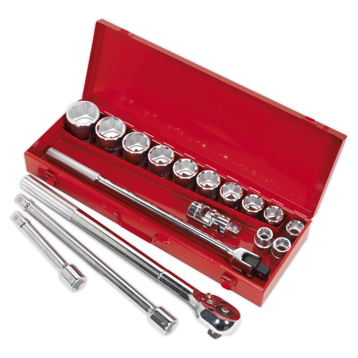 Sealey AK2597 Socket Set 17pc 3/4"Sq Drive WallDrive® Metric Sealey