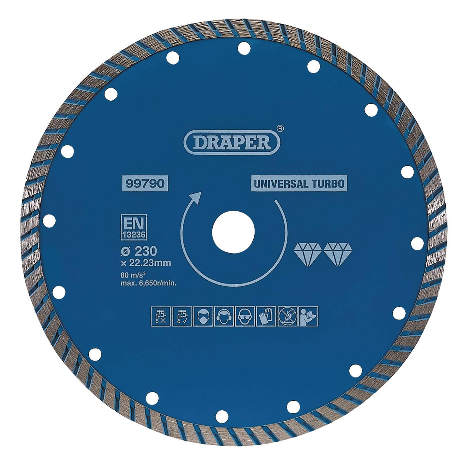 Draper 99790 Turbo Diamond Blade 230mm Draper