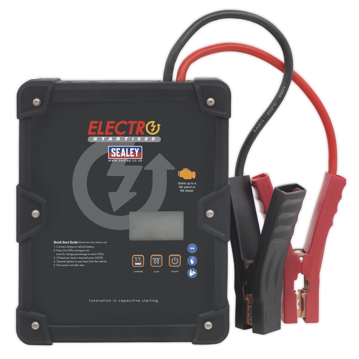 Sealey E/START1600 ElectroStart® Batteryless Power Start 1600A 12V Sealey