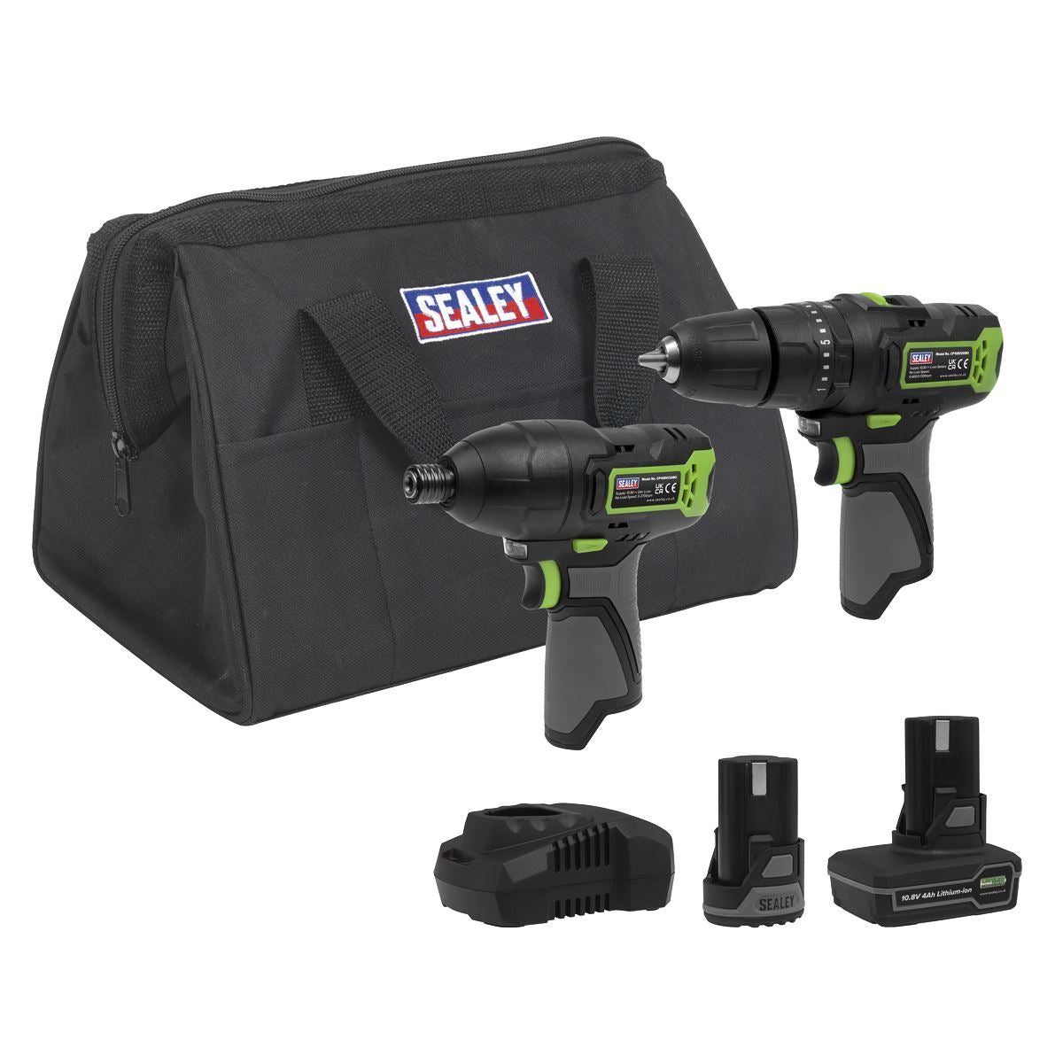 Sealey CP108VCOMBO3 2 x 10.8V SV10.8 Series Combi Drill & Impact Driver Kit Sealey