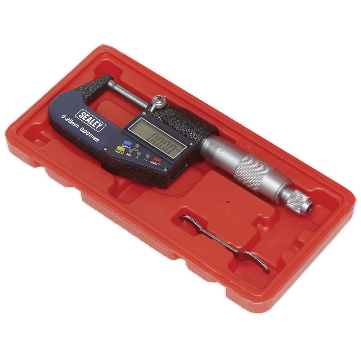 Sealey AK9635D Digital External Micrometer 0-25mm(0-1") Sealey