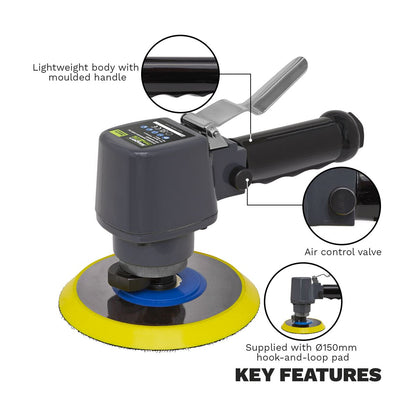 Siegen S01044 Air Sander Ø150mm Random Orbital Siegen