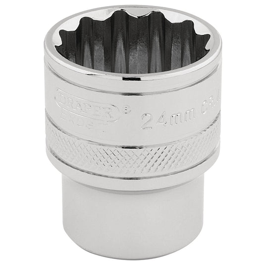 Draper 33372 HI-TORQ® 12 Point Socket 1/2" Sq. Dr. 24mm Draper