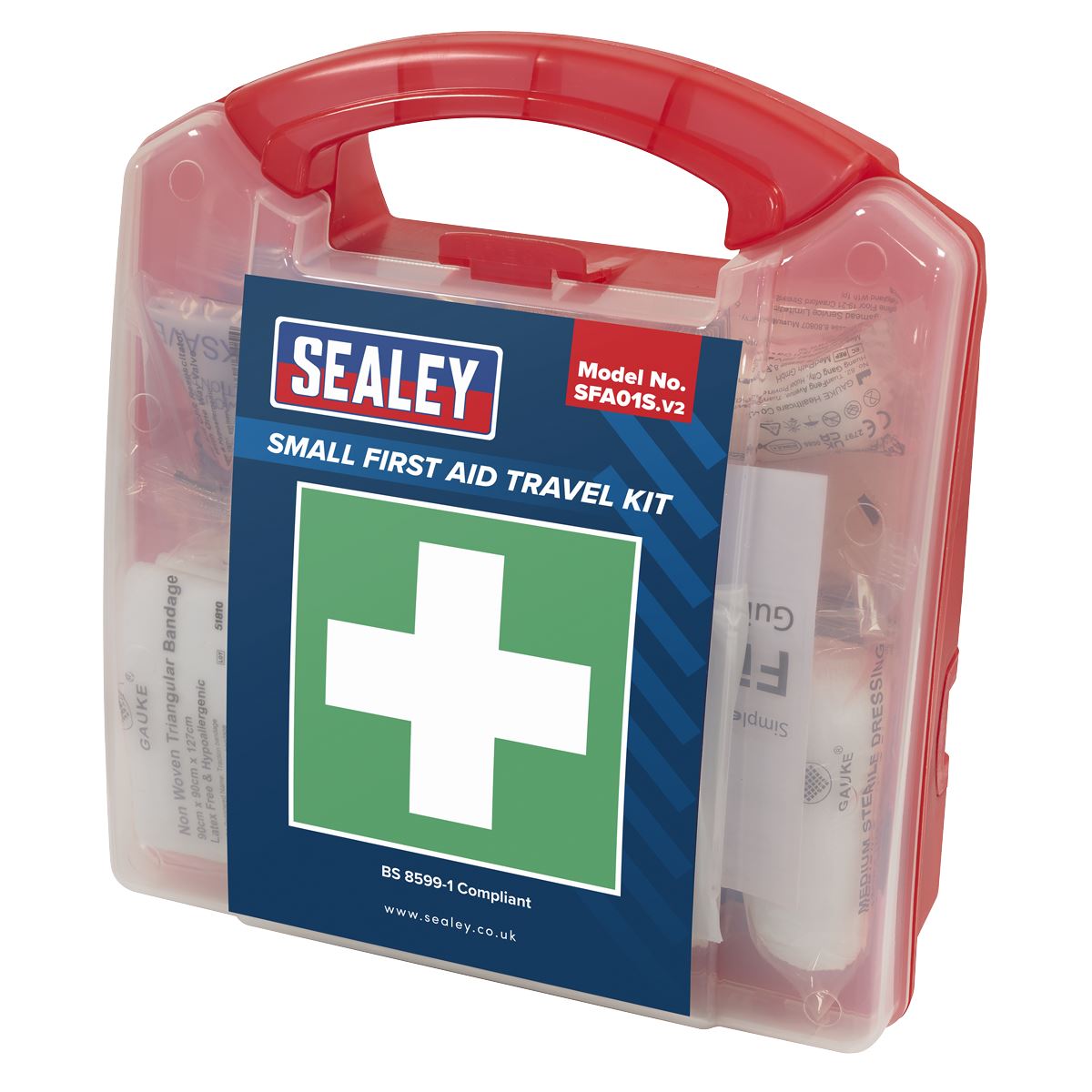 Sealey SFA01S First Aid Kit Small - BS 8599-1 Compliant Sealey