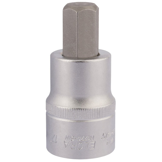 Elora 15553 Hexagon Screwdriver Socket 3/4" Sq. Dr. 17mm Elora