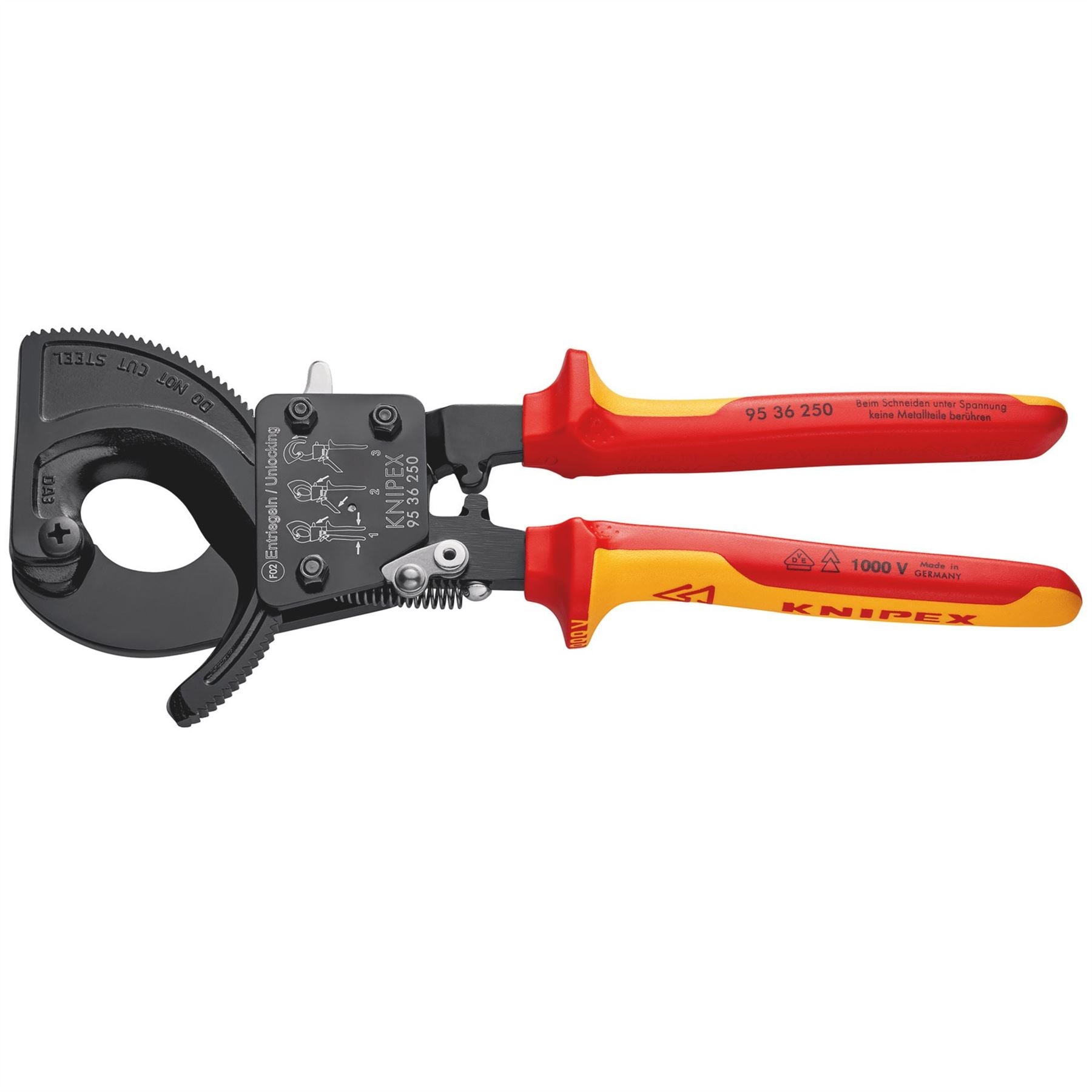 Knipex 57677 95 36 250 VDE Heavy Duty Cable Cutter 250mm Knipex