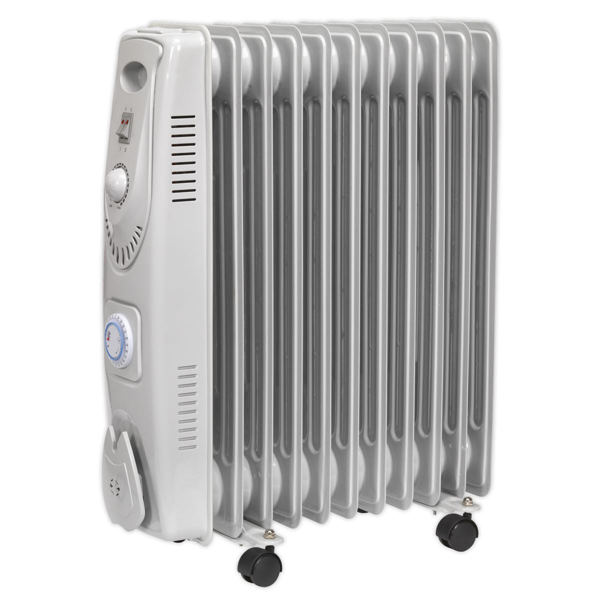 Sealey RD2500T Oil Filled Radiator 2500W/230V 11-Element with Timer Sealey