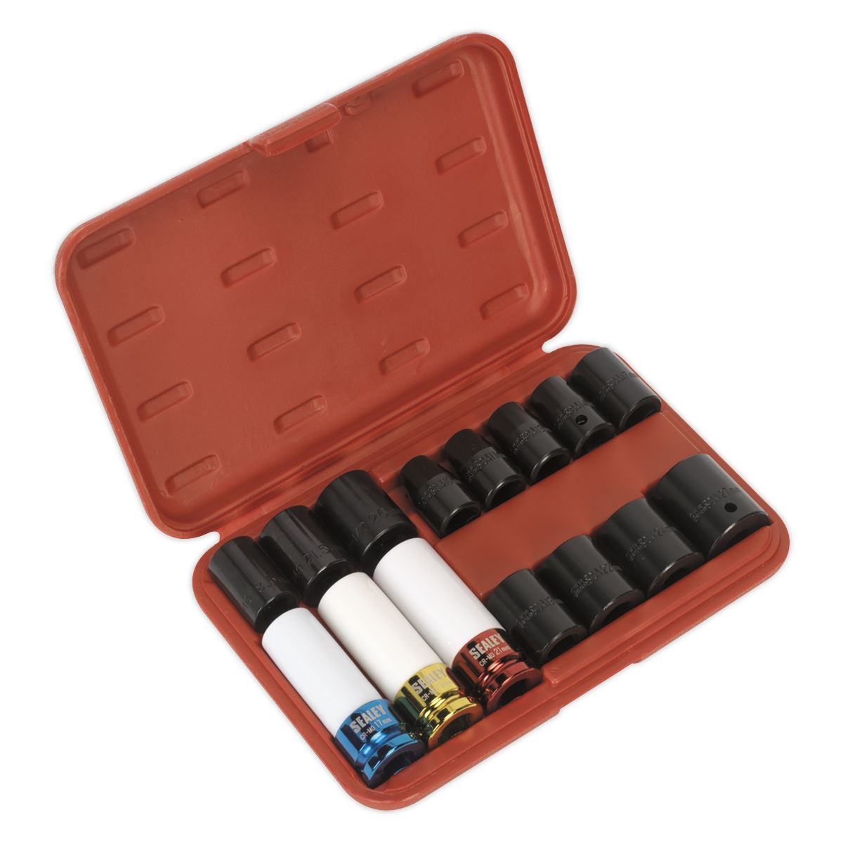 Sealey AK5615M Impact Socket & Wheel Nut Removal Set 15pc 1/2"Sq Drive Sealey