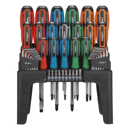Siegen S01106 Hammer-Thru Screwdriver Hex Key & Bit Set 44pc Siegen