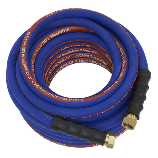 Sealey AH15R/12 Air Hose 15m x Ø13mm with 1/2"BSP Unions Extra-Heavy-Duty Sealey